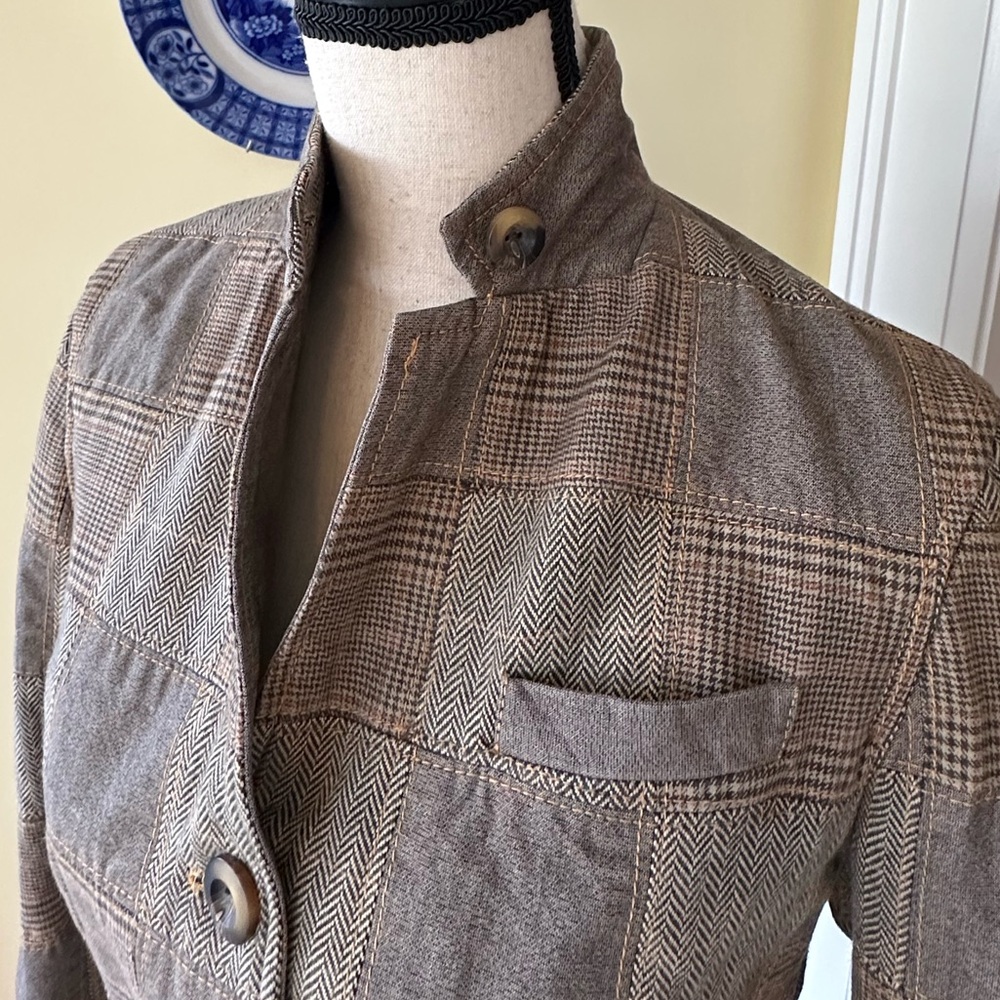 Gap | Y2k Plaid Patchwork Button Front 100% Cotto… - image 3